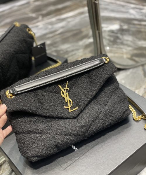 [REP 1:1] Saint Laurent Puffer Small Chain Bag Black For Women, Women's Bags 11.4in/29cm YSL‎