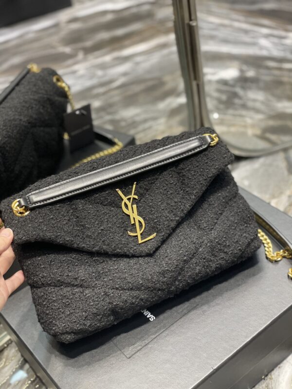 [REP 1:1] Saint Laurent Puffer Small Chain Bag Black For Women, Women's Bags 11.4in/29cm YSL‎