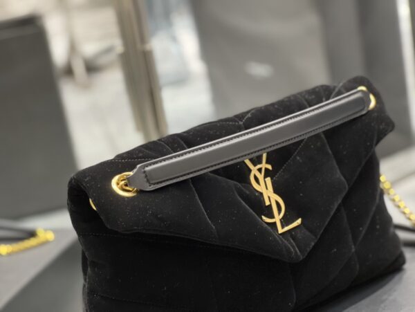 [REP 1:1] Saint Laurent Puffer Small Chain Bag Black For Women, Women's Bags 11.4in/29cm YSL‎