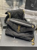 [REP 1:1] Saint Laurent Puffer Small Chain Bag Black For Women, Women's Bags 11.4in/29cm YSL‎