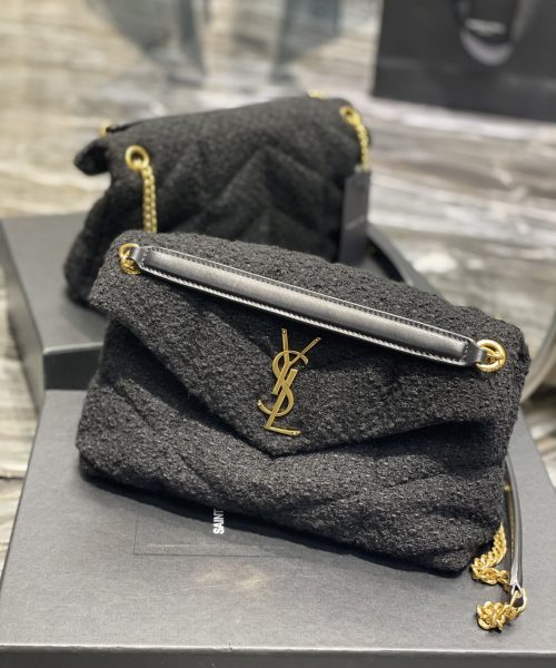[REP 1:1] Saint Laurent Puffer Small Chain Bag Black For Women, Women's Bags 11.4in/29cm YSL‎