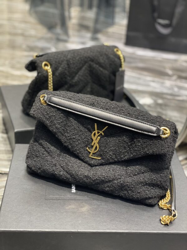 [REP 1:1] Saint Laurent Puffer Small Chain Bag Black For Women, Women's Bags 11.4in/29cm YSL‎