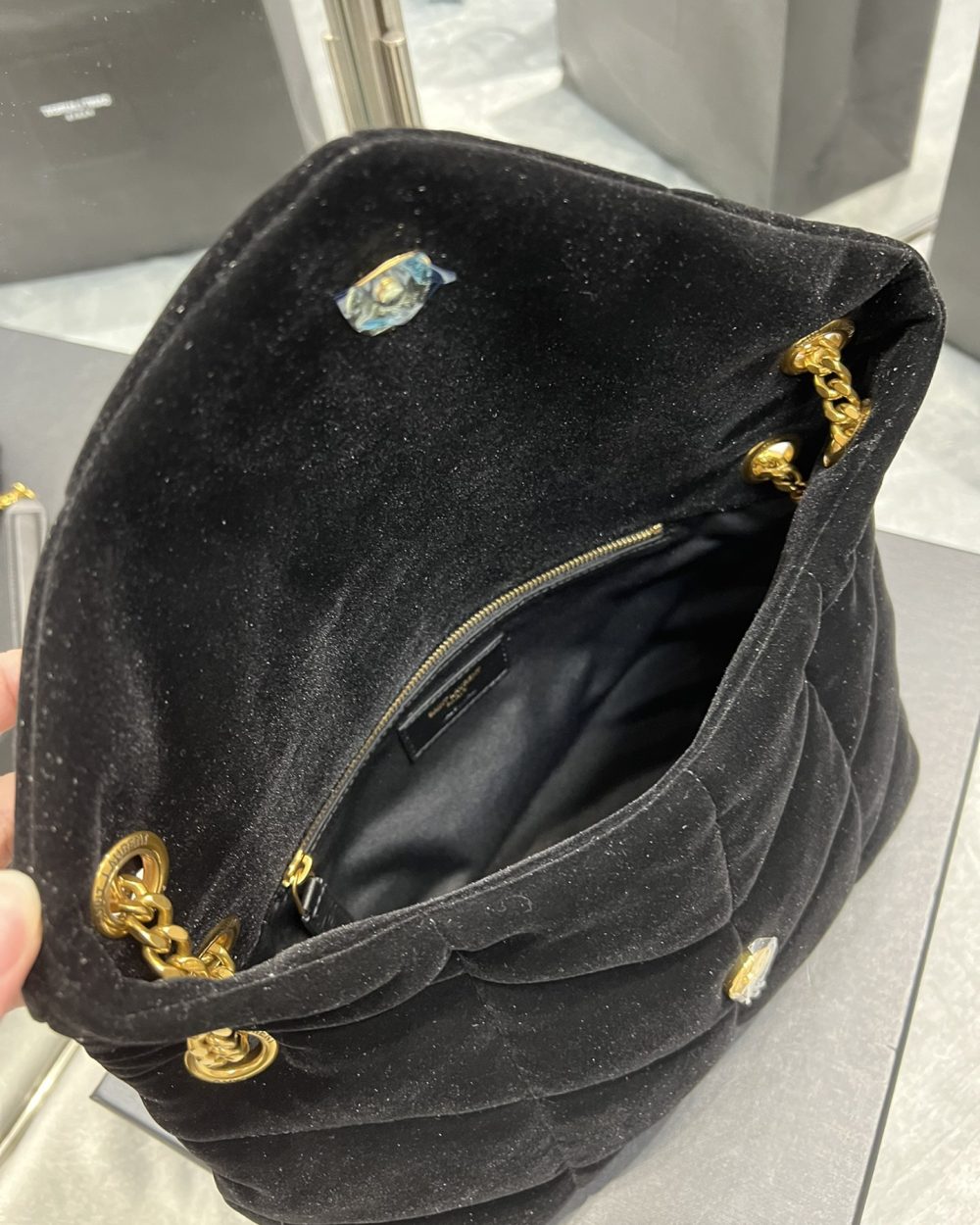 [REP 1:1] Saint Laurent Puffer Small Chain Bag Black For Women, Women's Bags 11.4in/29cm YSL‎