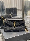 [REP 1:1] Saint Laurent Puffer Small Chain Bag Black For Women, Women's Bags 11.4in/29cm YSL‎