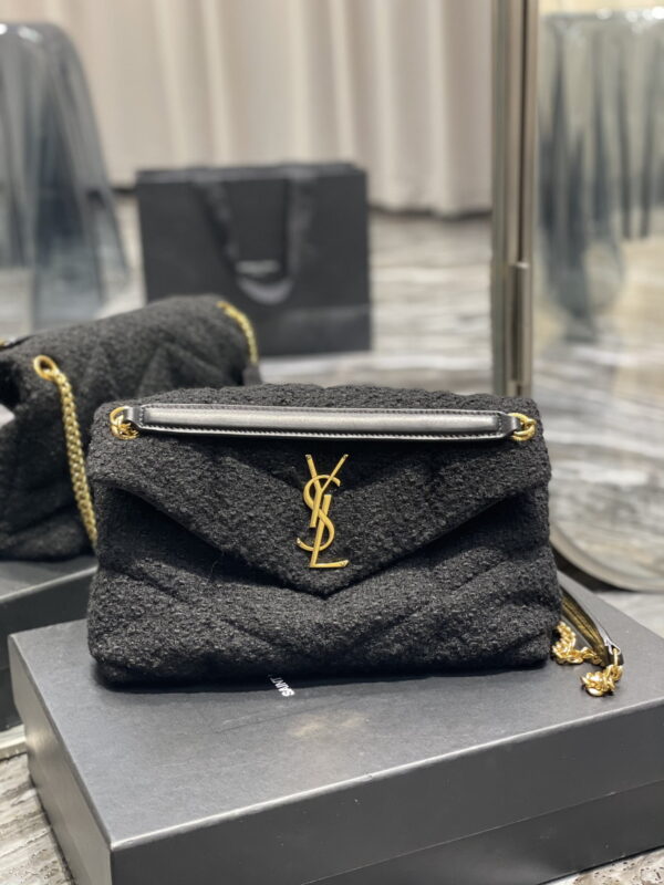 [REP 1:1] Saint Laurent Puffer Small Chain Bag Black For Women, Women's Bags 11.4in/29cm YSL‎
