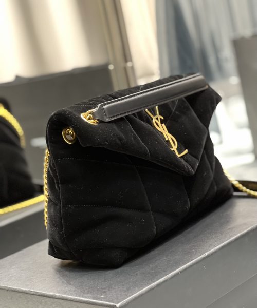 [REP 1:1] Saint Laurent Puffer Small Chain Bag Black For Women, Women's Bags 11.4in/29cm YSL‎