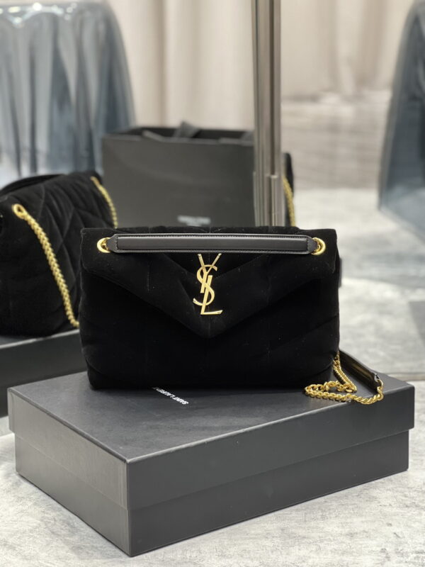 [REP 1:1] Saint Laurent Puffer Small Chain Bag Black For Women, Women's Bags 11.4in/29cm YSL‎