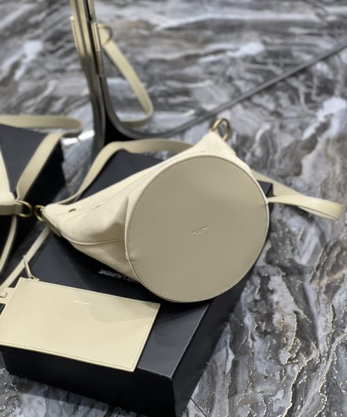 [REP 1:1] Saint Laurent Rive Gauche Bucket Bag Beige For Women, Women's Bags 12.2in/31cm YSL