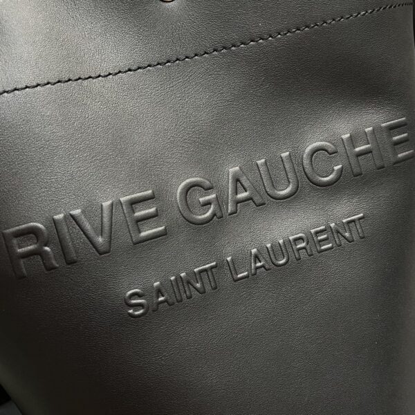 [REP 1:1] Saint Laurent Rive Gauche Bucket Bag Black For Women, Women's Bags 11.4in/29cm YSL