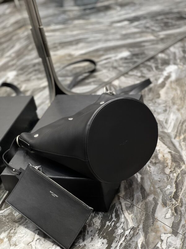 [REP 1:1] Saint Laurent Rive Gauche Bucket Bag Black For Women, Women's Bags 11.4in/29cm YSL