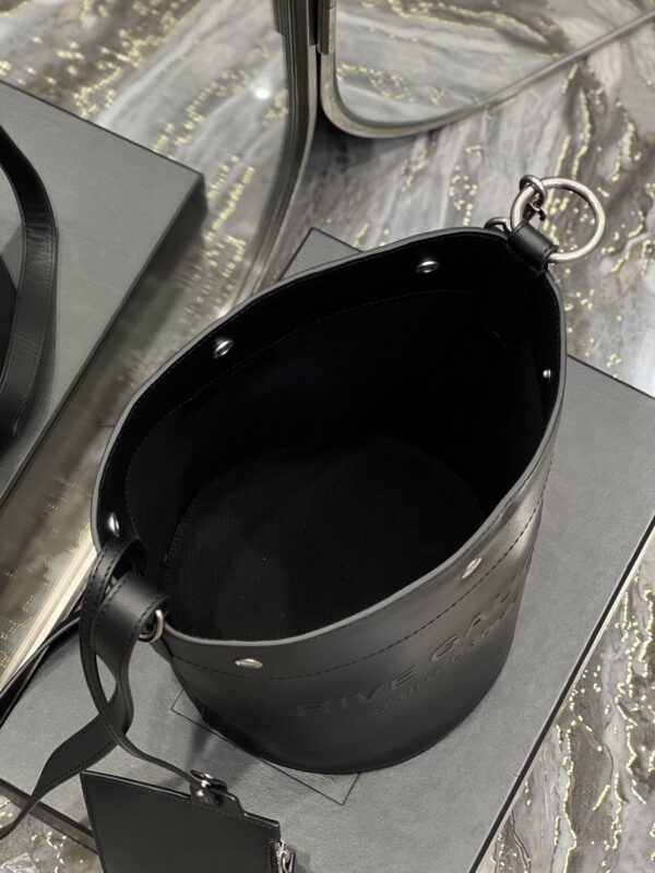 [REP 1:1] Saint Laurent Rive Gauche Bucket Bag Black For Women, Women's Bags 11.4in/29cm YSL