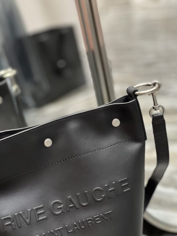 [REP 1:1] Saint Laurent Rive Gauche Bucket Bag Black For Women, Women's Bags 11.4in/29cm YSL