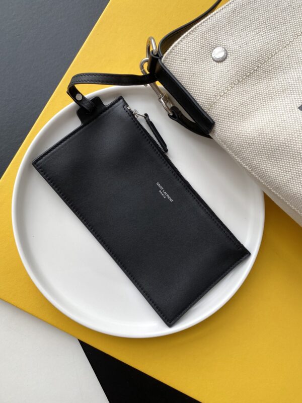[REP 1:1] Saint Laurent Rive Gauche Bucket Bag In Linen With Black Strap For Women 11.4in/30cm YSL 669299FAAAZ9024