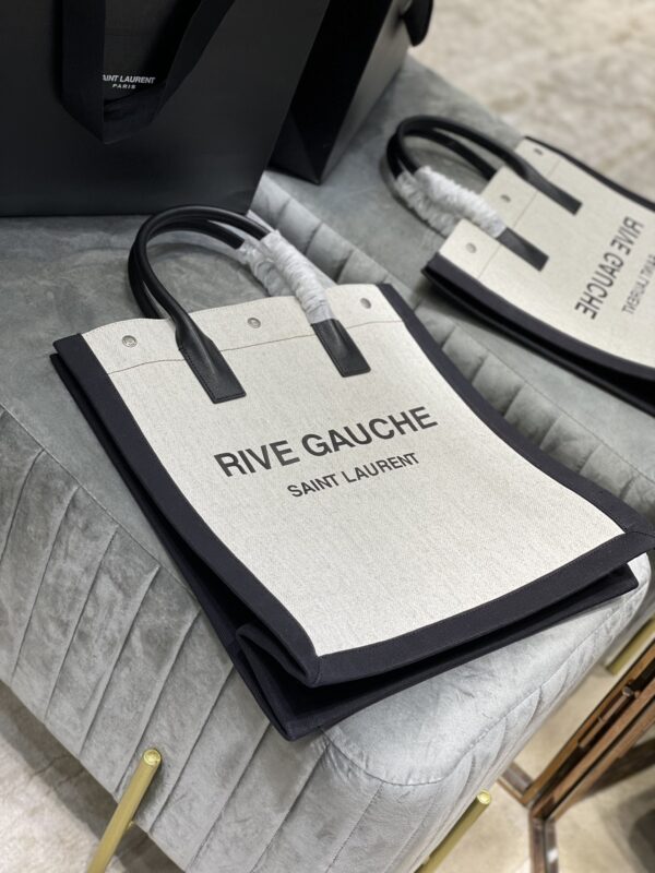 [REP 1:1] Saint Laurent Rive Gauche North/South Tote Bag In Printed Linen For Women 15.3in/39cm YSL 632539FAABR9083