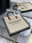 [REP 1:1] Saint Laurent Rive Gauche North/South Tote Bag In Printed Linen For Women 15.3in/39cm YSL 632539FAABR9083