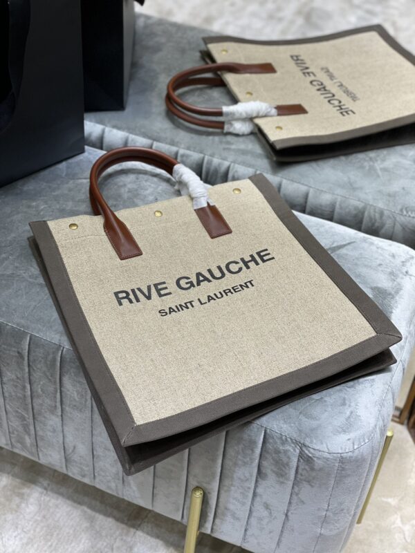 [REP 1:1] Saint Laurent Rive Gauche North/South Tote Bag In Printed Linen For Women 15.3in/39cm YSL 632539FAABR9083