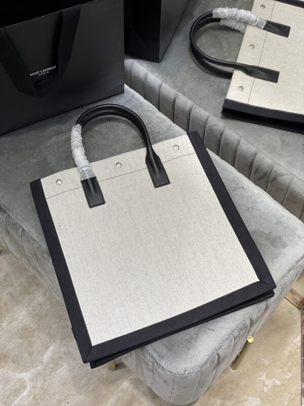 [REP 1:1] Saint Laurent Rive Gauche North/South Tote Bag In Printed Linen For Women 15.3in/39cm YSL 632539FAABR9083