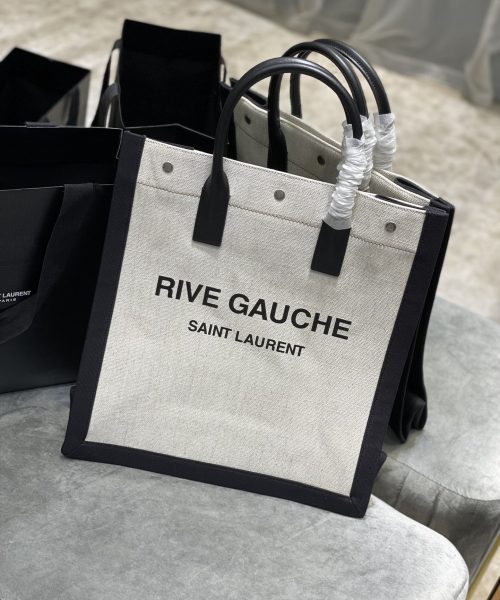 [REP 1:1] Saint Laurent Rive Gauche North/South Tote Bag In Printed Linen For Women 15.3in/39cm YSL 632539FAABR9083