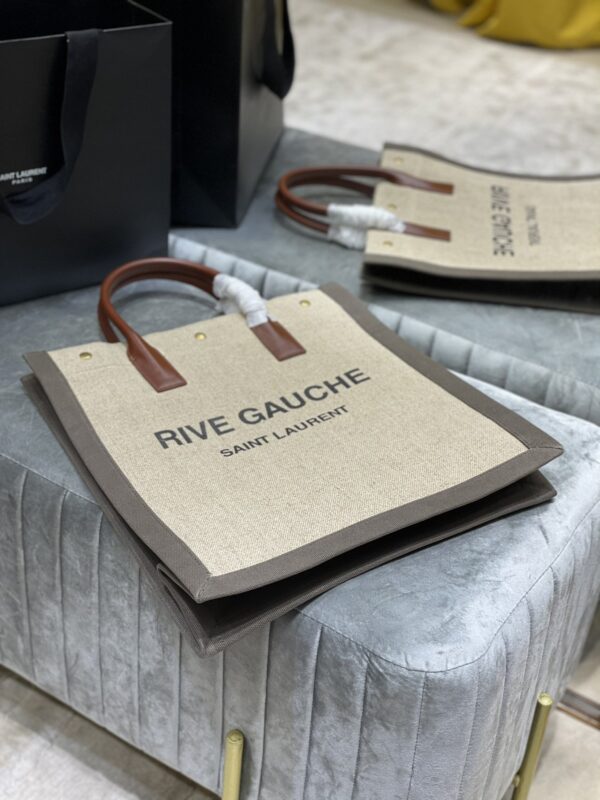 [REP 1:1] Saint Laurent Rive Gauche North/South Tote Bag In Printed Linen For Women 15.3in/39cm YSL 632539FAABR9083