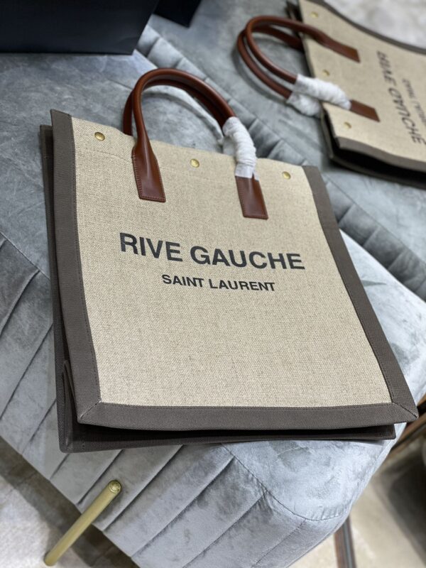 [REP 1:1] Saint Laurent Rive Gauche North/South Tote Bag In Printed Linen For Women 15.3in/39cm YSL 632539FAABR9083