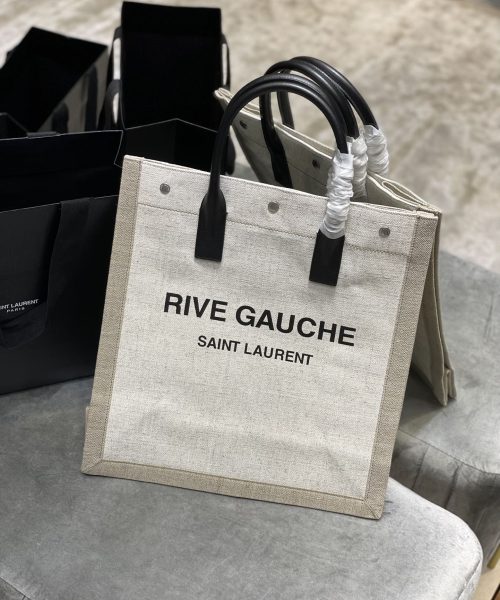 [REP 1:1] Saint Laurent Rive Gauche North/South Tote Bag In Printed Linen For Women 15.3in/39cm YSL 632539FAABR9083