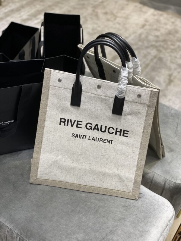 [REP 1:1] Saint Laurent Rive Gauche North/South Tote Bag In Printed Linen For Women 15.3in/39cm YSL 632539FAABR9083