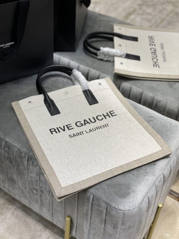 [REP 1:1] Saint Laurent Rive Gauche North/South Tote Bag In Printed Linen For Women 15.3in/39cm YSL 632539FAABR9083