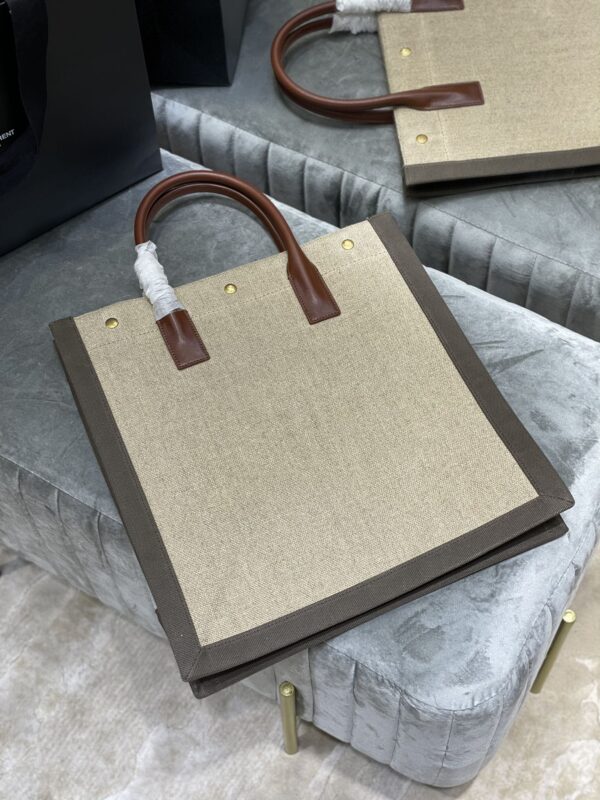 [REP 1:1] Saint Laurent Rive Gauche North/South Tote Bag In Printed Linen For Women 15.3in/39cm YSL 632539FAABR9083