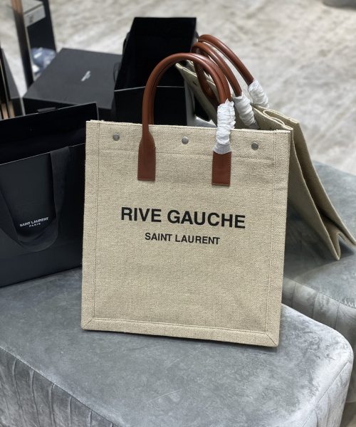 [REP 1:1] Saint Laurent Rive Gauche North/South Tote Bag In Printed Linen For Women 15.3in/39cm YSL