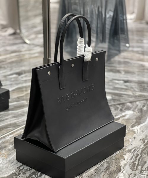 [REP 1:1] Saint Laurent Rive Gauche Small Tote Bag In Black Noir For Women 15.4in/39cm YSL 686266CWTFE1000