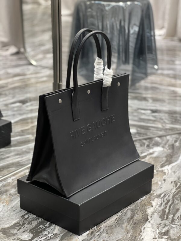 [REP 1:1] Saint Laurent Rive Gauche Small Tote Bag In Black Noir For Women 15.4in/39cm YSL 686266CWTFE1000