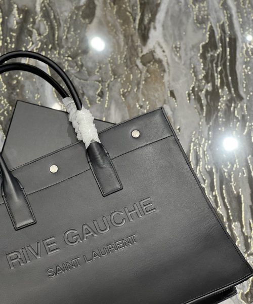 [REP 1:1] Saint Laurent Rive Gauche Small Tote Bag In Black Noir For Women 15.4in/39cm YSL 686266CWTFE1000