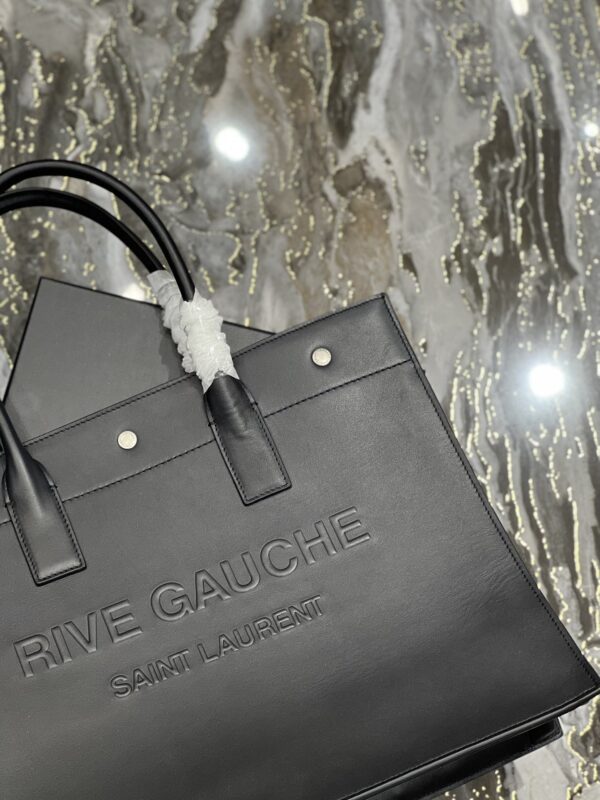 [REP 1:1] Saint Laurent Rive Gauche Small Tote Bag In Black Noir For Women 15.4in/39cm YSL 686266CWTFE1000