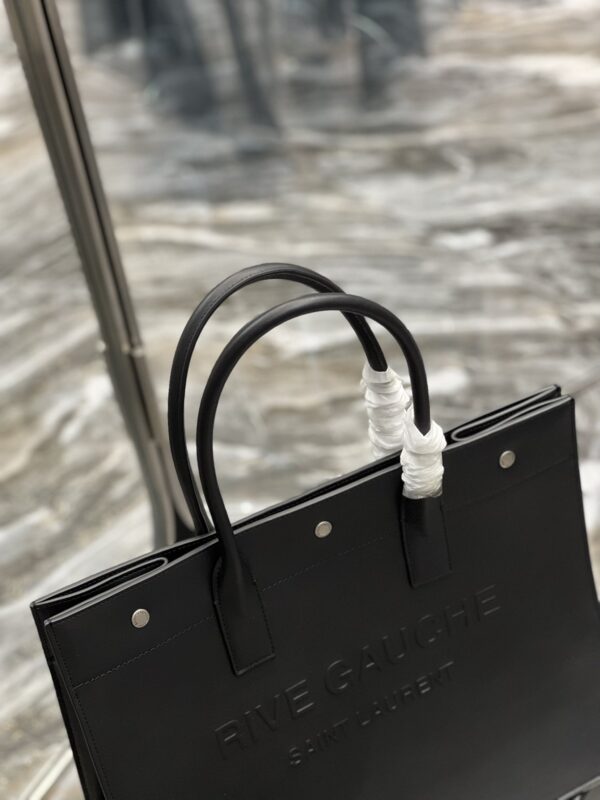 [REP 1:1] Saint Laurent Rive Gauche Small Tote Bag In Black Noir For Women 15.4in/39cm YSL 686266CWTFE1000