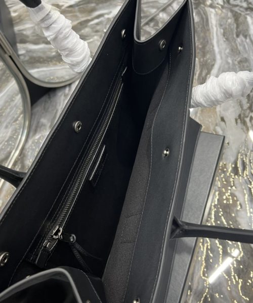 [REP 1:1] Saint Laurent Rive Gauche Small Tote Bag In Black Noir For Women 15.4in/39cm YSL 686266CWTFE1000