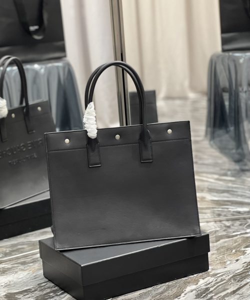[REP 1:1] Saint Laurent Rive Gauche Small Tote Bag In Black Noir For Women 15.4in/39cm YSL 686266CWTFE1000