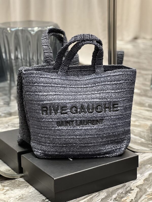 [REP 1:1] Saint Laurent Rive Gauche Supple Tote Bag Grey For Women, Women's Bags 15in/38cm YSL