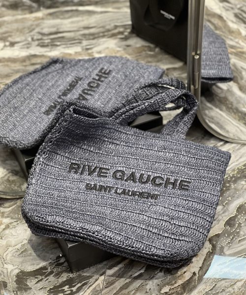[REP 1:1] Saint Laurent Rive Gauche Supple Tote Bag Grey For Women, Women's Bags 15in/38cm YSL