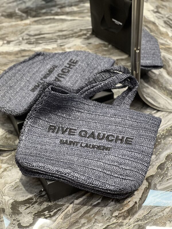 [REP 1:1] Saint Laurent Rive Gauche Supple Tote Bag Grey For Women, Women's Bags 15in/38cm YSL