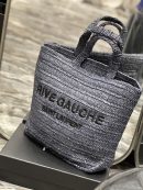[REP 1:1] Saint Laurent Rive Gauche Supple Tote Bag Grey For Women, Women's Bags 15in/38cm YSL