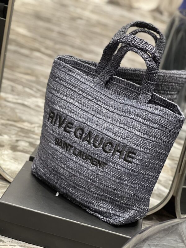 [REP 1:1] Saint Laurent Rive Gauche Supple Tote Bag Grey For Women, Women's Bags 15in/38cm YSL