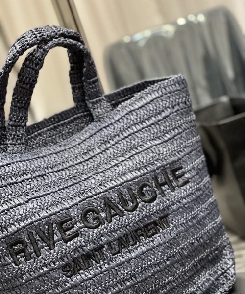 [REP 1:1] Saint Laurent Rive Gauche Supple Tote Bag Grey For Women, Women's Bags 15in/38cm YSL