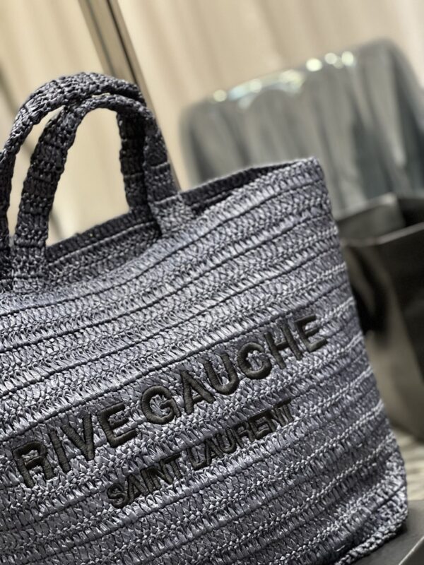 [REP 1:1] Saint Laurent Rive Gauche Supple Tote Bag Grey For Women, Women's Bags 15in/38cm YSL