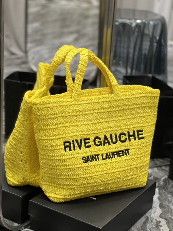 [REP 1:1] Saint Laurent Rive Gauche Supple Tote Bag Yellow For Women, Women's Bags 15in/38cm YSL