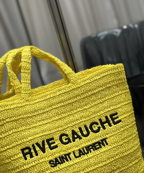 [REP 1:1] Saint Laurent Rive Gauche Supple Tote Bag Yellow For Women, Women's Bags 15in/38cm YSL