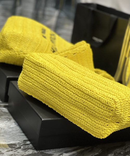 [REP 1:1] Saint Laurent Rive Gauche Supple Tote Bag Yellow For Women, Women's Bags 15in/38cm YSL