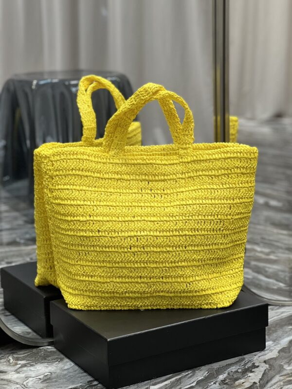 [REP 1:1] Saint Laurent Rive Gauche Supple Tote Bag Yellow For Women, Women's Bags 15in/38cm YSL