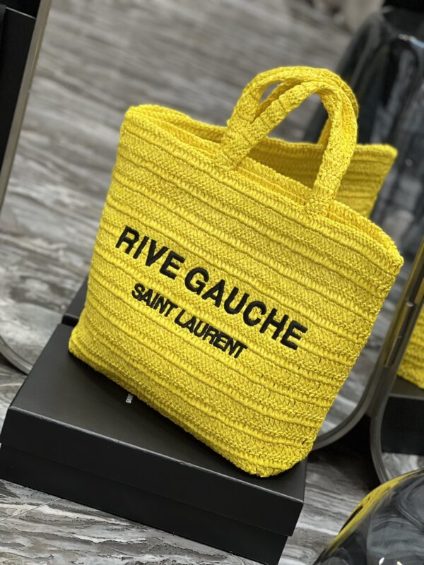 [REP 1:1] Saint Laurent Rive Gauche Supple Tote Bag Yellow For Women, Women's Bags 15in/38cm YSL