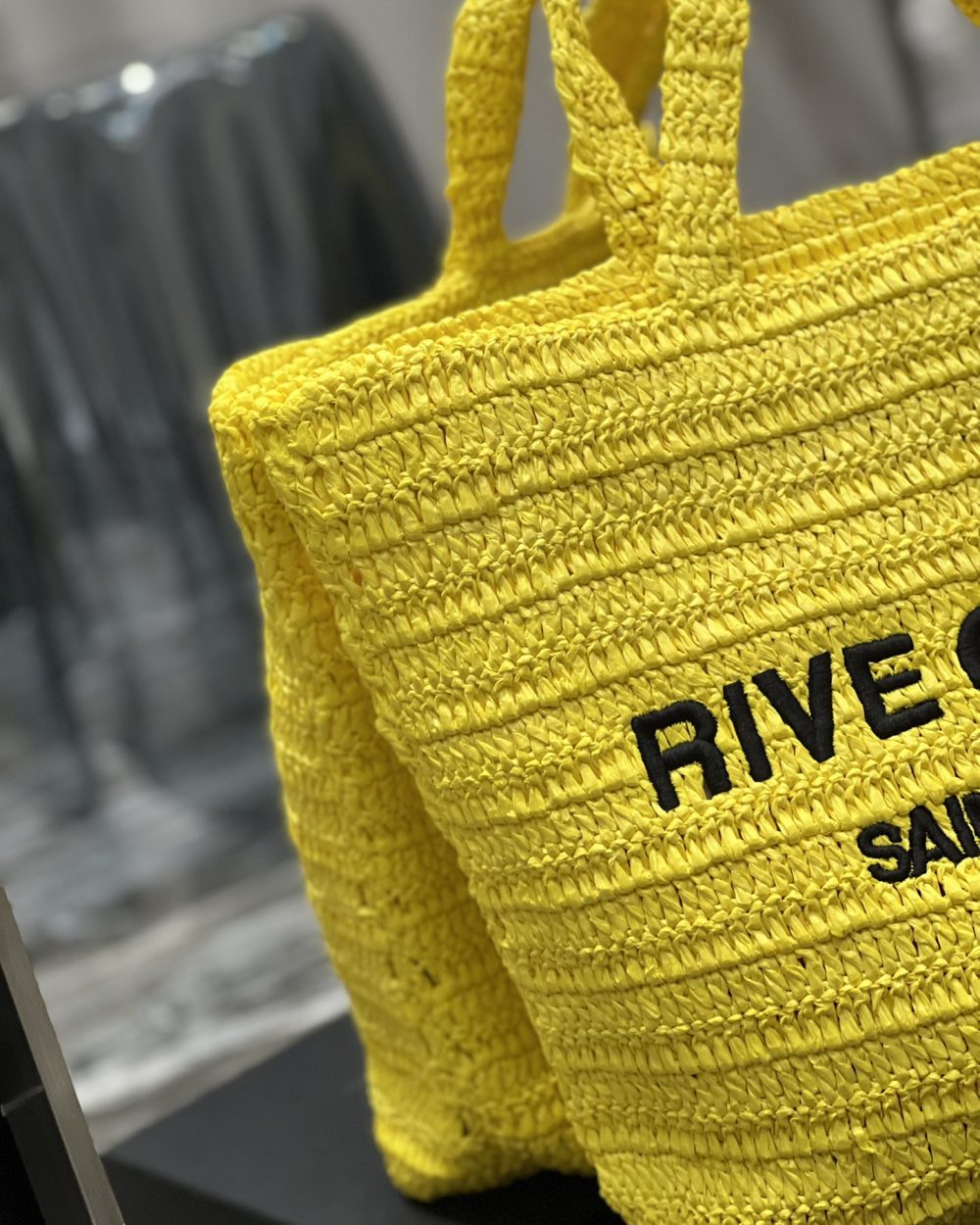 [REP 1:1] Saint Laurent Rive Gauche Supple Tote Bag Yellow For Women, Women's Bags 15in/38cm YSL