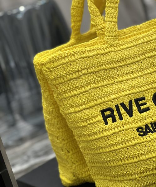 [REP 1:1] Saint Laurent Rive Gauche Supple Tote Bag Yellow For Women, Women's Bags 15in/38cm YSL